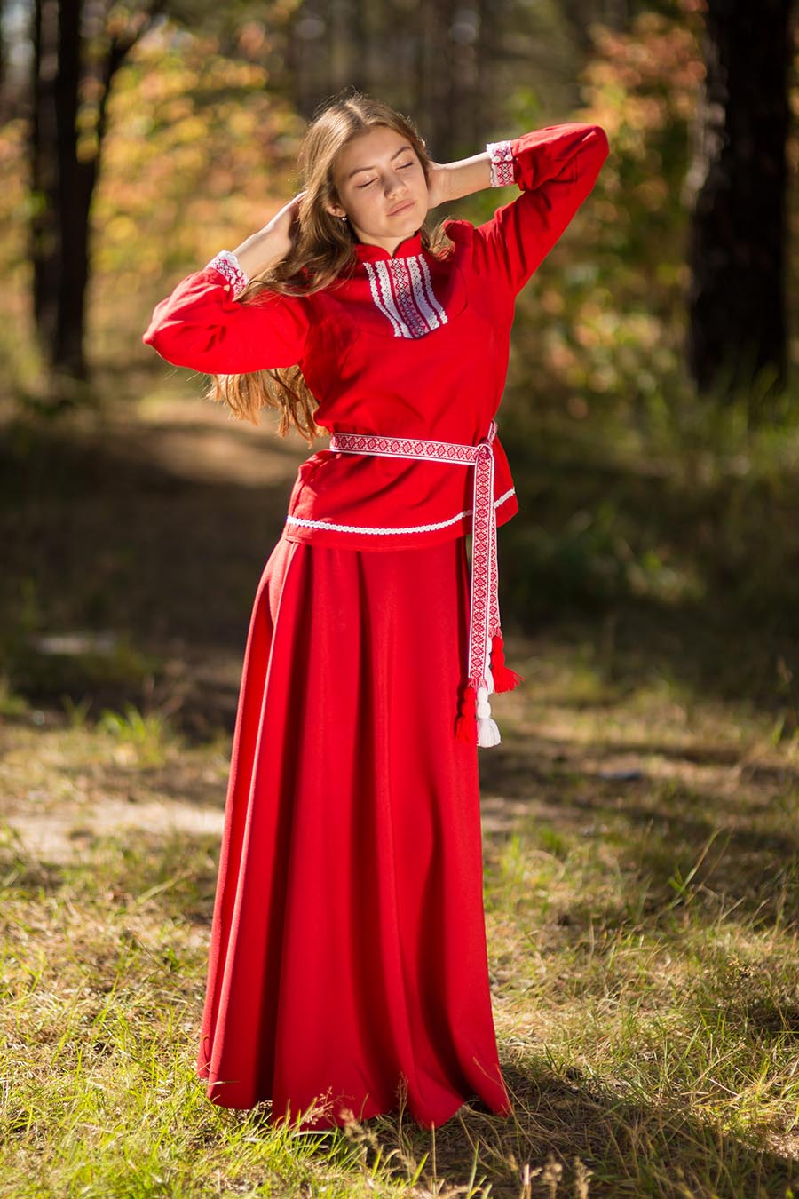 Underwear Women in Slavic costumes in Piura