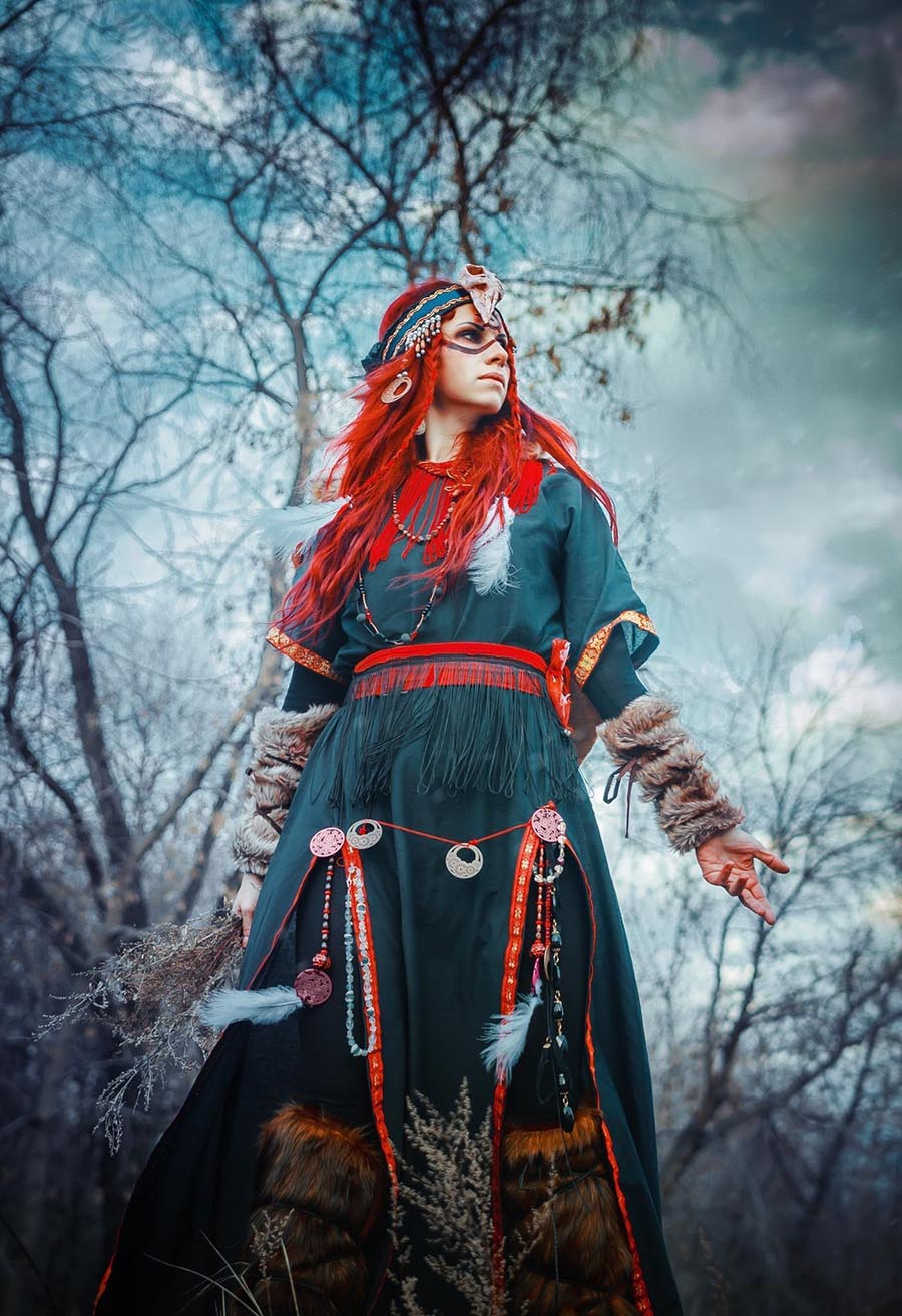 Girls in Slavic costumes underwear in Piura