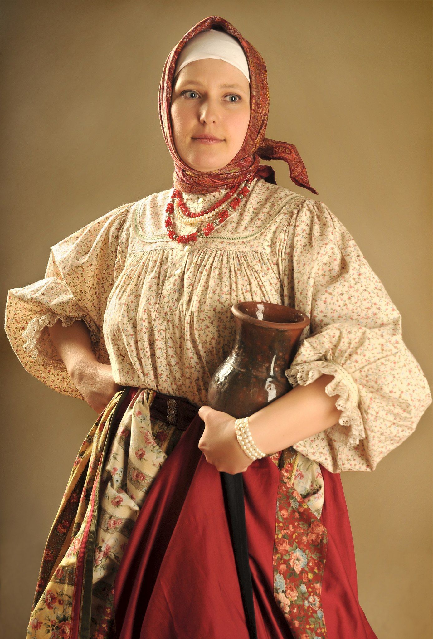 Girls in Slavic costumes in Piura